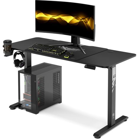 Höhenverstellbarer Schreibtisch Diablo X-Tensio 1400 Schwarz