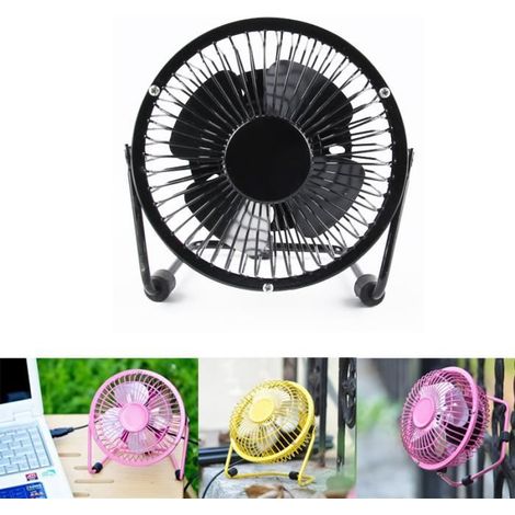 noir usb en métal petit ventilateur portable usb mini ventilateur été petit ventilateur de refroidissement