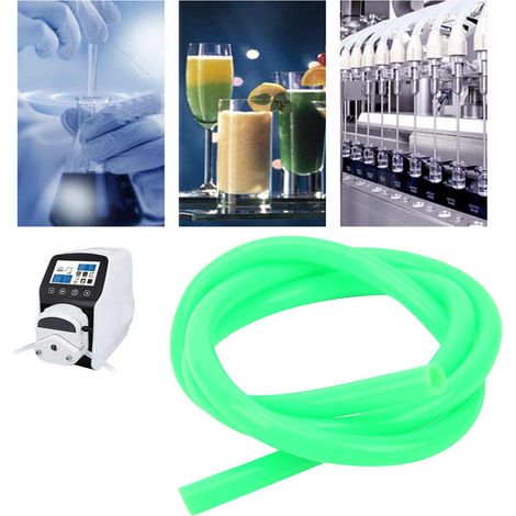 Tube d'extension externe en silicone vert pour pompe péristaltique/pompe à bascule, 6,4 mm x 9,6 mm (1/5)
