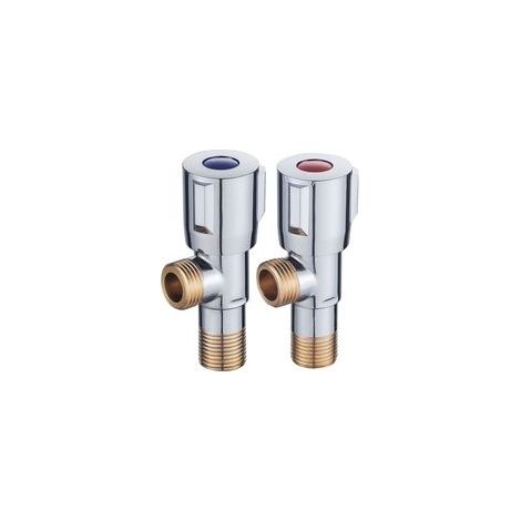 Vanne triangulaire en cuivre pour chauffeeau chaude et froide, 1 entrée, 2 sorties, vanne d'alimentation en eau domestique 4 voies