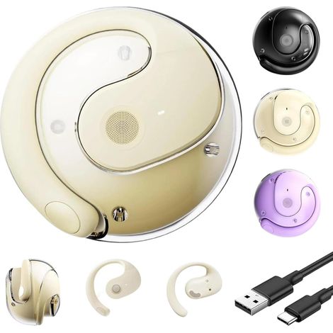 Auricular traductor, traductor Bluetooth 5.4 instantáneo, inalámbrico y con clip, 144 idiomas en tiempo real, ideal para viajes y aprendizaje, traducción instantánea (C) (1/5)