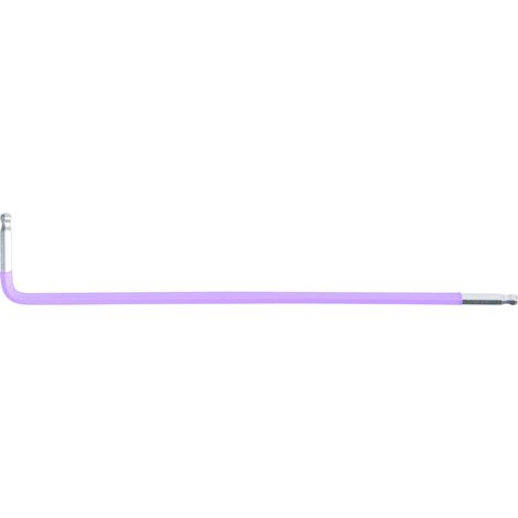 Clé mâle coudée six pans à double embout sphérique, XL, 2,5 mm, lilas (1/2)