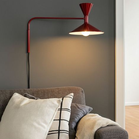 Lámpara De Pared De Diseño "NIM" - E14 + G9 - Rojo