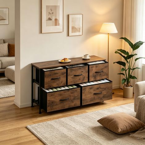 Rustikaler Garderobenschrank für die Eingangshalle – Aufbewahrungsmöbel mit Schubladen und Fächern im eleganten Vintage-Design, ideal für den Flurbereich