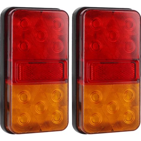 Universelle LED-Rückleuchte mit zweifarbigem Blinker für 12-V-Anhänger, passend für LKW, ATV und SUV (1/5)