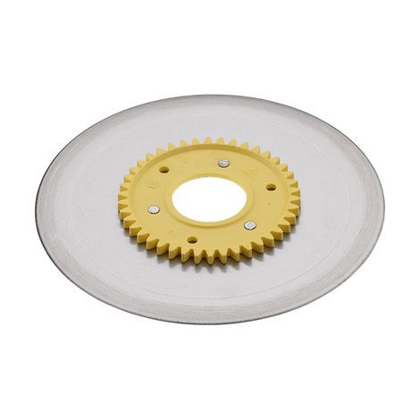 ritter Couteau de rechange 501.105 lisse pour jambon/charcuterie avec roue dentée jaune pour Ritter Compact1, Markant05, Markant01, Sono1