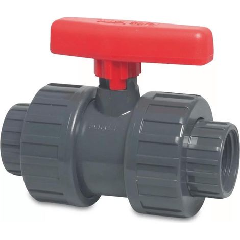 Mega PVC Kugelhahn Innengewinde beidseitig 1 Zoll, Typ Safe 625 (1/5)