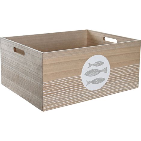 DKD Home Decor Boîte Décorative Naturelle 50x40x22,5 cm (1/4)