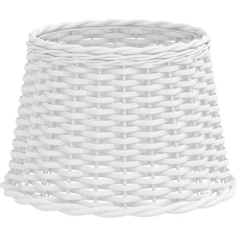 Abat-jour blanc Ø40x26 cm osier