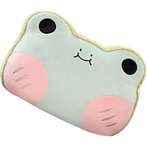 Coussin Peluche Forme Animale Vert Avocat Grenouille 40x30cm, Oreiller Doux en Flanelle pour Enfant, Cadeau de Noël (1/4)