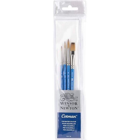 Winsor & Newton – Pennello, Legno, trasparente, 4-er Set