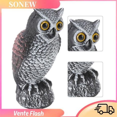 Chouettes en plastique anti-oiseaux pour éloigner les oiseaux, protection solaire pour jardins et pelouses extérieures (1/4)