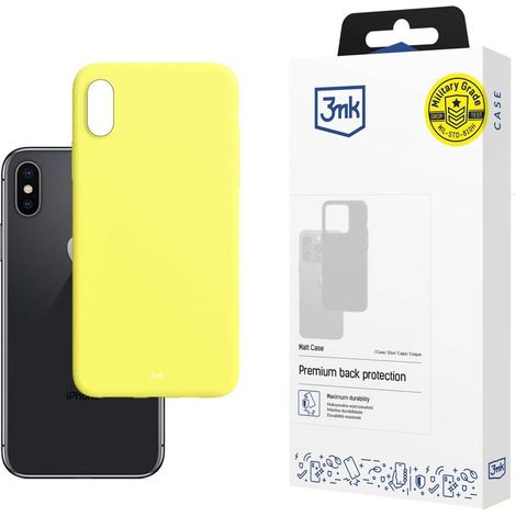 Funda mate 3mk para Apple iPhone X/XS, color lima. (1/2)
