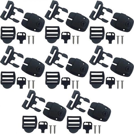 Kit De Réparation Pour Couverture De Spa - 8 Pièces - Fixations Universelles En Acier Inoxydable Et Plastique Renforcé - Adaptatif Épaisseur Couverture - Pour Spa Rond Carré Rectangulaire - 1 Lot (1/5)