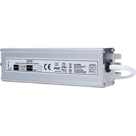 Alimentation LED 24V 50W étanche IP67, transformateur pour ruban LED, AC100-265V, prise UE, extérieur (1/5)