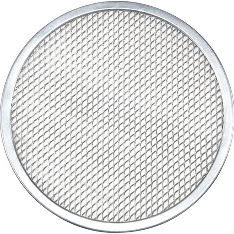 BRAVIX Plaque pizza, Plaque four pizza, Four pizza, Plaque ronde, Grille de cuisson, Pizza, Aluminium, Argenté, 30 cm