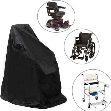 Housse Protection Fauteuil Roulant - Imperméable 210D Oxford - Pour Extérieur et Stockage - 115 x 75 x 130 cm - 1 Pièce (1/3)