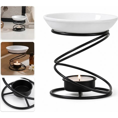1 Piece Bruleur Huiles Essentielles Fer Forge XXTY827 Noir 12 x 11 x 11 cm 0,2 kg Diffuseur Chaleur Douce Decoration Table Centre de Table (1/5)