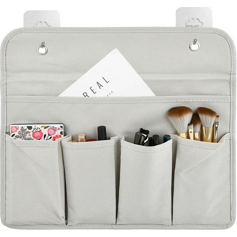 Organizzatore sospeso con scomparti - Organizer da appendere - Salvaspazio - Tessuto Oxford resistente - 35 x 32 cm - Grigio