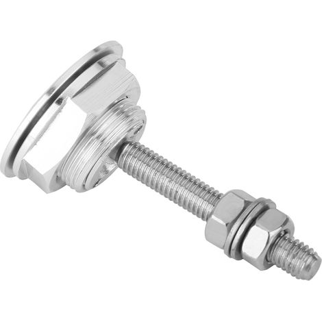Kit de loquet à goupille rapide pour capot de voiture, bouton-poussoir universel en argent (1/3)