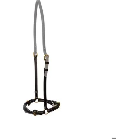 Nariguera dyon drop noseband cuero ajustable cadena negra