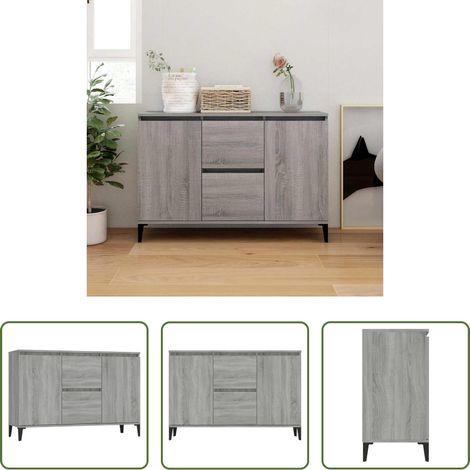 Armoire - Buffet Sonoma gris 102x35x70 cm Bois d'ingénierie (1/5)