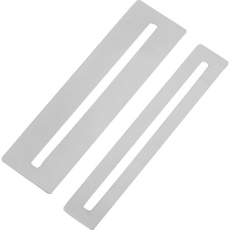 Lot de 2 protections de touche en acier inoxydable pour guitare et basse, outils de luthier Doitool-Silver