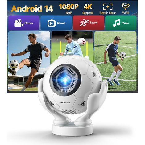 Mini Vidéoprojecteur, Projecteur Vidéo 4K Supporté, 1080P Natif (1/5)