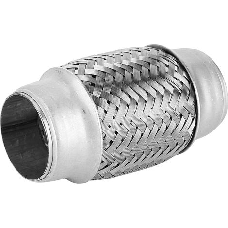 Tuyau D'éChappement de Tuyau D'éChappement en Acier Inoxydable en Acier Inoxydable Double Tressé Tuyau Flexible 1,5"x 4" (1/5)