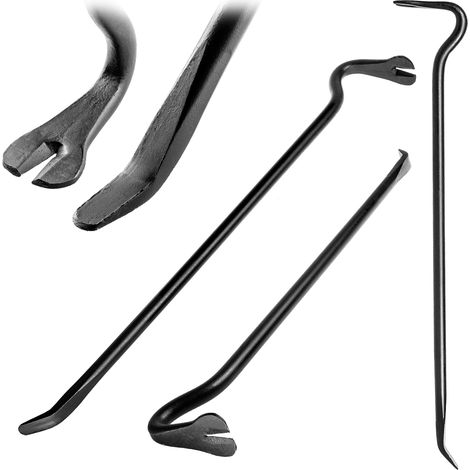 KADAX Brecheisen aus Stahl, Brechstange mit Klaue und breiter Klinge, 80 cm
