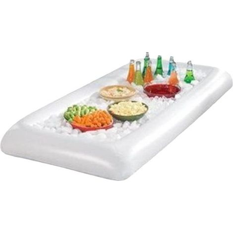 Piscine gonflable, glacière gonflable, plage d'été, fraîcheur et amusement, pour garder vos aliments et boissons frais et savoureux (130 x 60 cm) KLB (1/4)