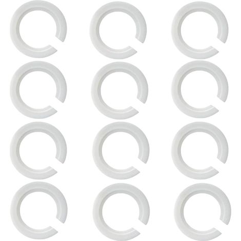 12 adaptadores metálicos E27-E14 para pantallas de lámparas, soportes blancos de doble conector de gran durabilidad. (1/5)