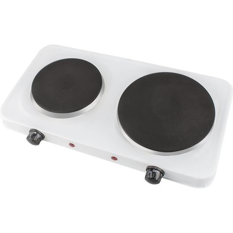 Fornello elettrico bianco 2 fuochi 2500w küken