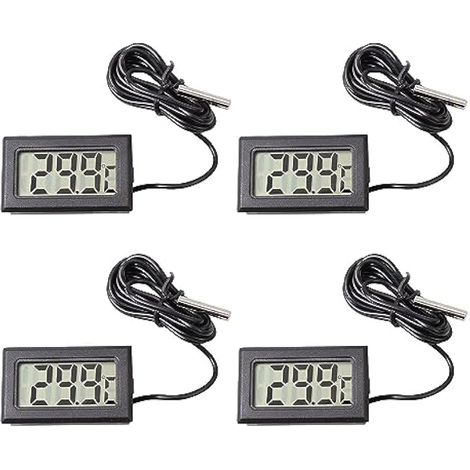 Hygromètre-thermomètre numérique avec sonde de température pour réfrigérateur, congélateur et aquarium (1/5)