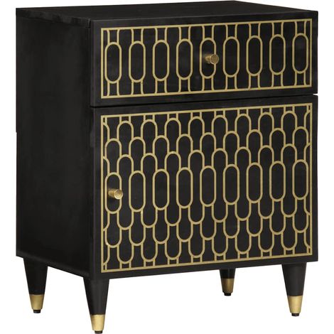 Nachttisch 50x33x60 cm Massivholz Mango