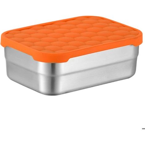 Boîte de conservation anti-fuite acier inoxydable avec couvercle (1/4)