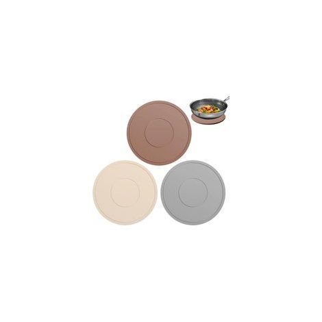 Tapis en silicone, set de table en silicone (3 pièces), dessous de plat rond multi usages, dessous de plat résistant à la chaleur, dessous de plat (1/5)