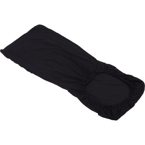 6er-Set elegante, schlichte Stuhlhussen aus Polyester mit Gummizug, Möbelaccessoires für Zuhause und Hotel, Schwarz (1/5)