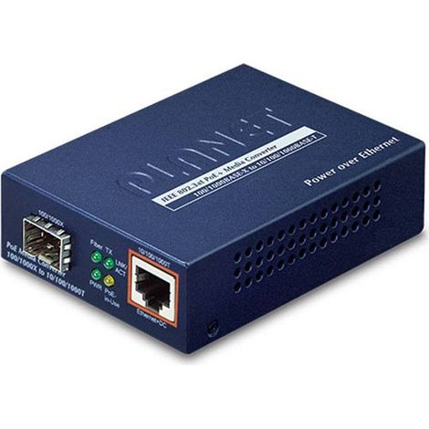 Medienkonverter 4 Power PoE 1 SFP 100/1000BASE-X Anschluss GTP-805A (1/2)