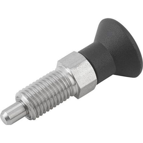 KIPP Arretierbolzen GR.0 M08x1 D4 Form A ohne Rastnut Kontermutter M. (1/3)
