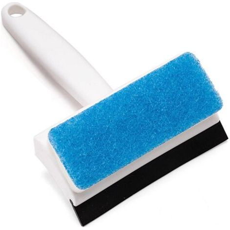 Raclette de Douche Double Face pour vitres, Brosse de Nettoyage Efficace et Confortable pour Miroir de lle de Bain, carrelage, Mur, matériau PP (1/5)