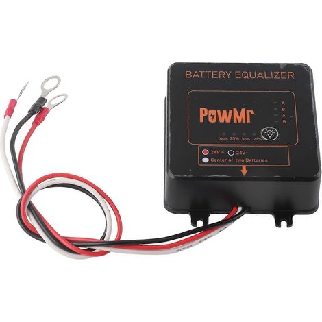 Batterieausgleicher Schwarzer Solarsystem-Balancer mit Verpolungsschutz 2 x 12 V