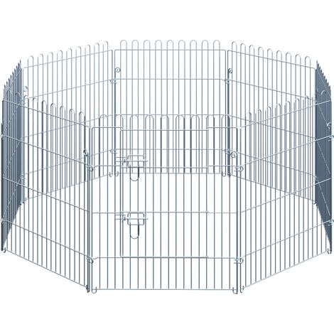 Parque para cachorros de acero de 8 paneles 63 x 76 cm MODENUIT (1/5)