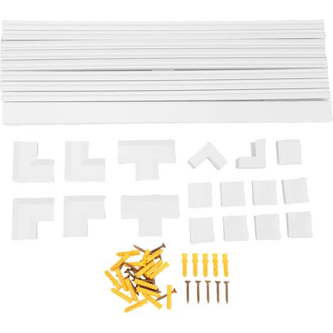 Cache-câble mural en PVC ignifuge, découpable et découpable, pour 4 à 5 câbles Ethernet ou 5 à 6 fils de cuivre, 10 pièces (1/5)