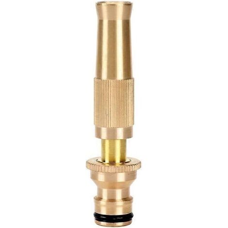 High Pressure Hose Nozzle Heavy Duty , Brass Water Hose Nozzles for Garden Hoses, Adjustable Function (1/5)