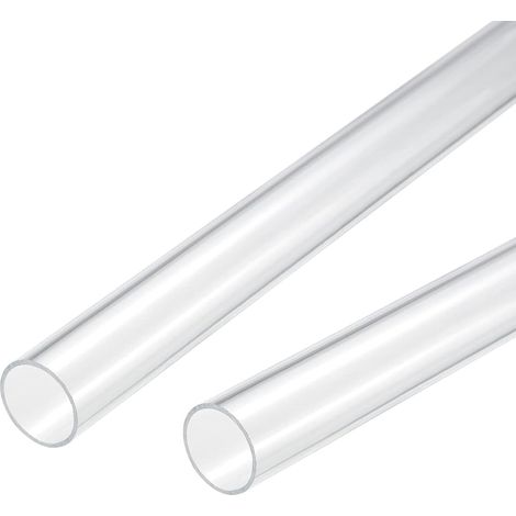 Acrylique Tuyau Transparent Rigide Rond Tube 18mm ID 20mm OD 10" pour Lampes et Lanternes, Eau refroidisement Système 2pcs (1/5)