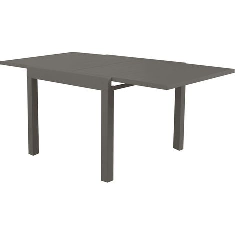 JERRI - set tavolo in alluminio cm 90/180 x 90 x 75 h con 6 poltrone Lotus (1/4)