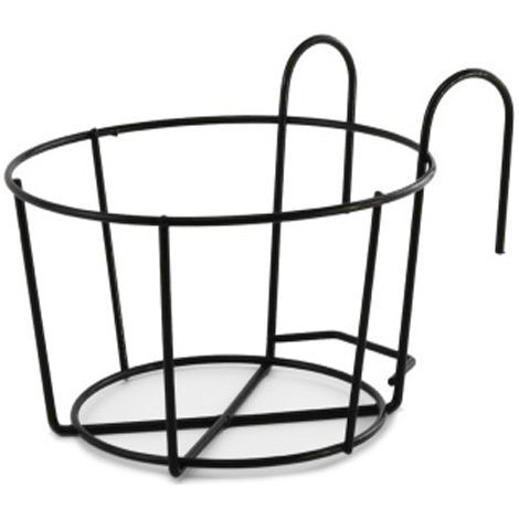 2 Pièces Support Fleurs Rond Crochet,Support Jardiniere Balcon Rond,Support Pot Métal Clôture,Pot Plante Garde Corps Suspendu Clôture (1/5)