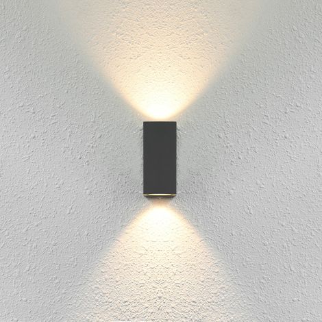 Italux Genta Applique murale carrée extérieure noire 2xGU10 IP54 (1/2)