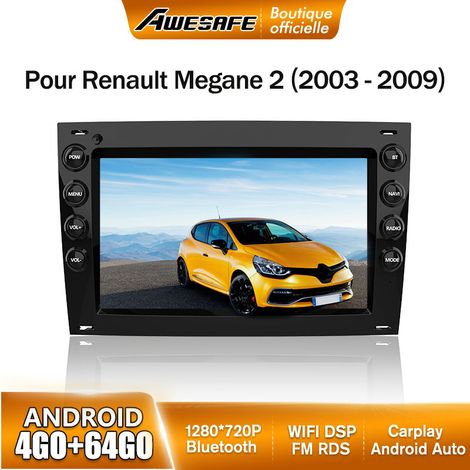 AWESAFE 4G Autoradio Android 13 4Go+64Go pour Megane 2 (2003-2009) 7 '' Écran Tactile Carplay Android Auto Bluetooth WiFi RDS (1/5)